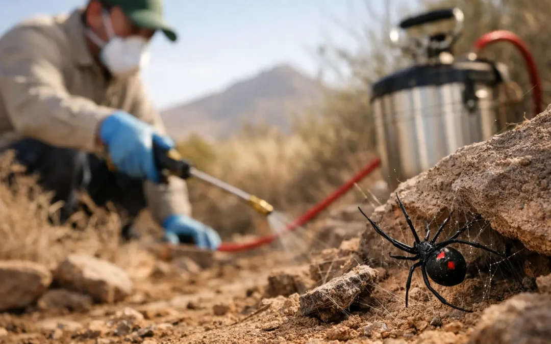 Control de viuda negra en Chihuahua sin riesgos